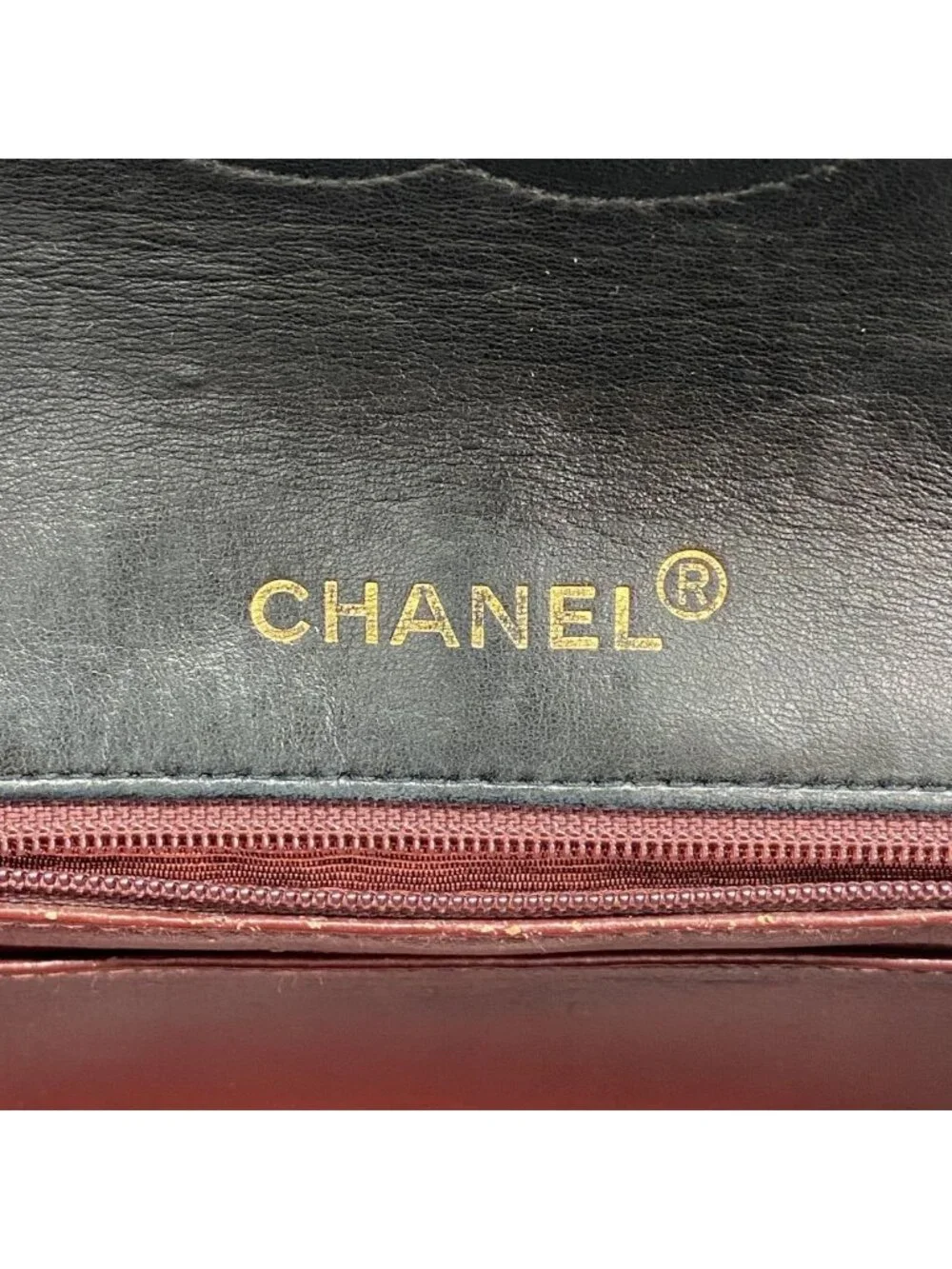 Chanel Shoulder Bag Quilted Lambskin Black Gold